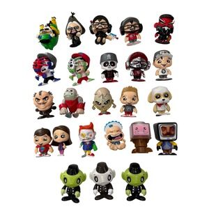 FGTeeV Bonkers Toys Mystery Figure Lot 23pc Duddy Chase Lexi Shawn TV‎ Head Mini